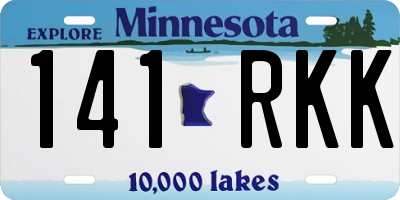 MN license plate 141RKK
