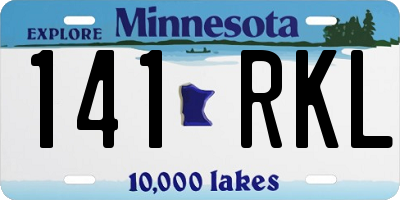 MN license plate 141RKL