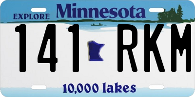 MN license plate 141RKM