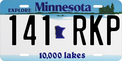 MN license plate 141RKP