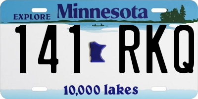 MN license plate 141RKQ