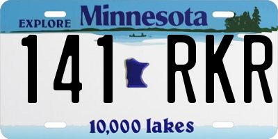 MN license plate 141RKR