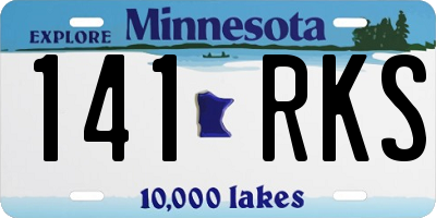 MN license plate 141RKS