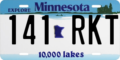 MN license plate 141RKT