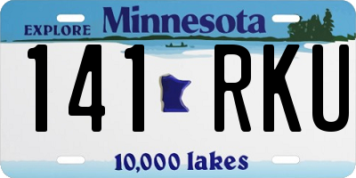 MN license plate 141RKU