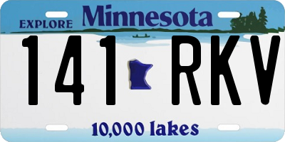 MN license plate 141RKV