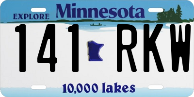 MN license plate 141RKW