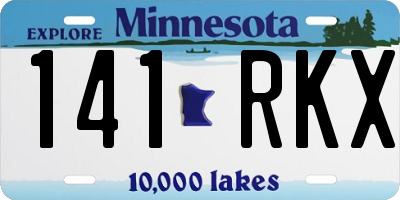 MN license plate 141RKX