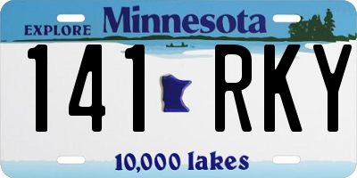 MN license plate 141RKY