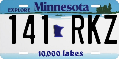 MN license plate 141RKZ