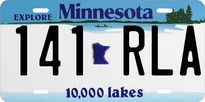 MN license plate 141RLA