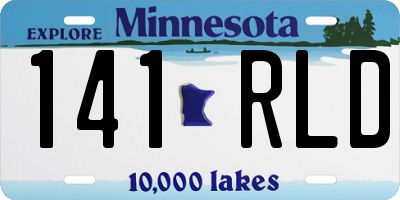 MN license plate 141RLD