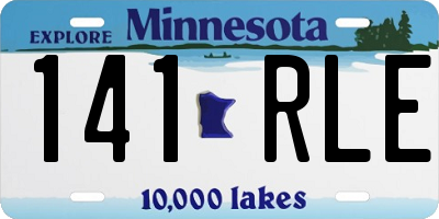MN license plate 141RLE