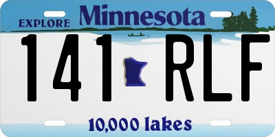 MN license plate 141RLF