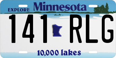 MN license plate 141RLG