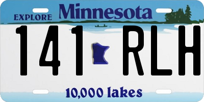 MN license plate 141RLH