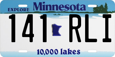 MN license plate 141RLI