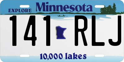 MN license plate 141RLJ