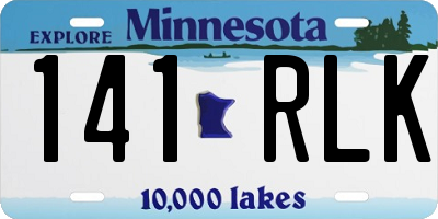 MN license plate 141RLK