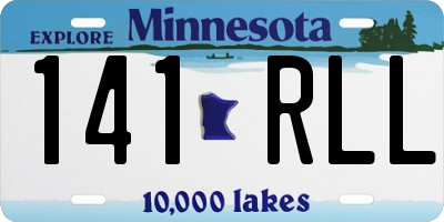 MN license plate 141RLL