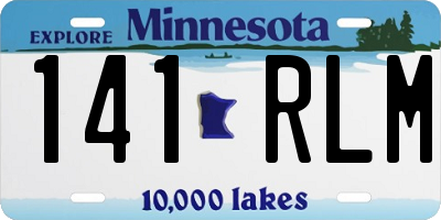 MN license plate 141RLM