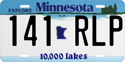 MN license plate 141RLP