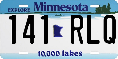 MN license plate 141RLQ