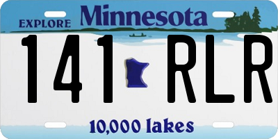 MN license plate 141RLR
