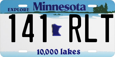 MN license plate 141RLT