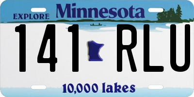 MN license plate 141RLU