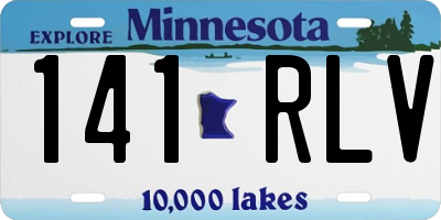 MN license plate 141RLV