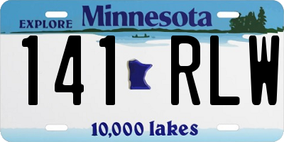 MN license plate 141RLW