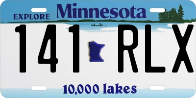 MN license plate 141RLX