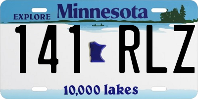 MN license plate 141RLZ