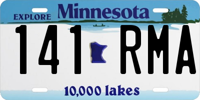 MN license plate 141RMA
