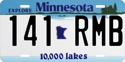 MN license plate 141RMB