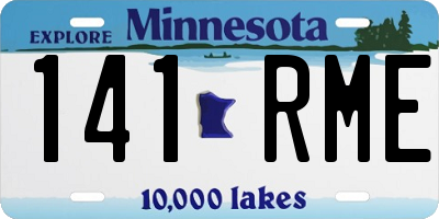 MN license plate 141RME