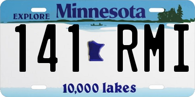 MN license plate 141RMI