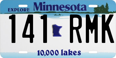 MN license plate 141RMK