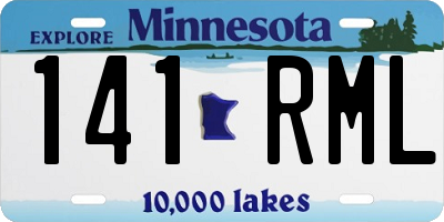 MN license plate 141RML