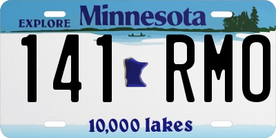 MN license plate 141RMO