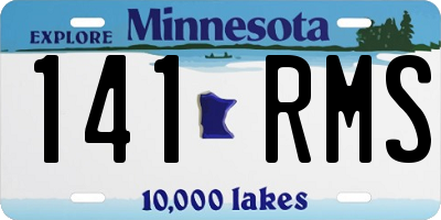 MN license plate 141RMS