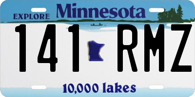 MN license plate 141RMZ