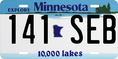 MN license plate 141SEB