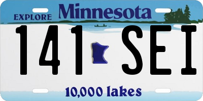 MN license plate 141SEI