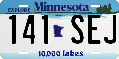 MN license plate 141SEJ