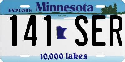 MN license plate 141SER