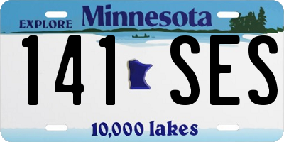 MN license plate 141SES