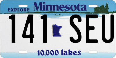 MN license plate 141SEU