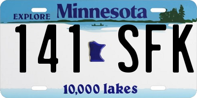 MN license plate 141SFK